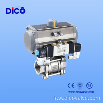 Wenzhou Contrôle en acier inoxydable Valve de billes industrielle 3pc